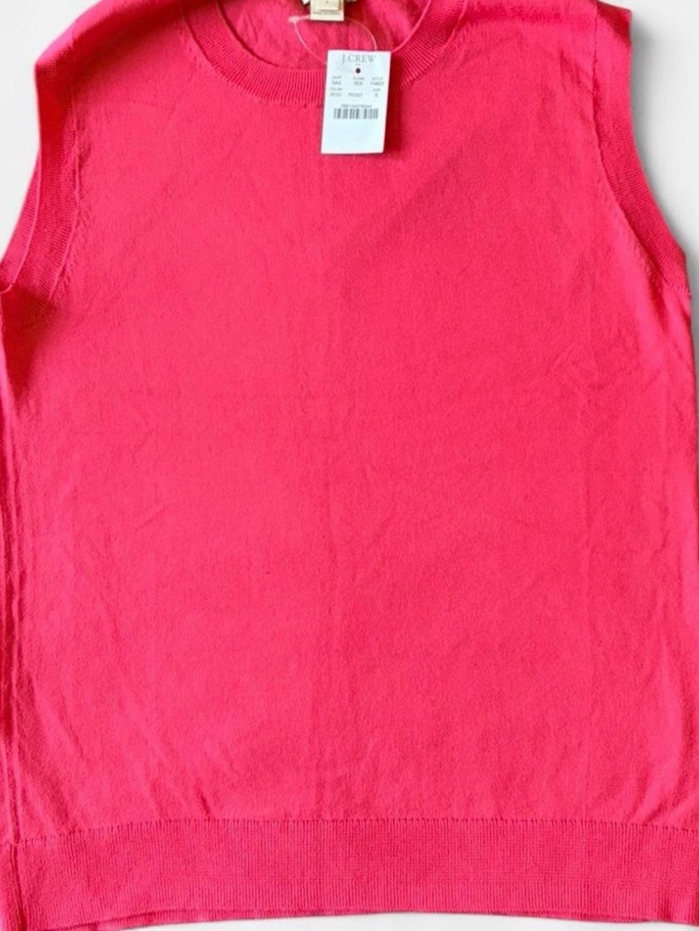 J.Crew Cotton Vest in Strawberry Pink, Cotton, S